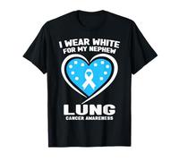 I Wear White for My Neveu Lung Cancer Awareness T-Shirt