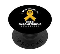 I Wear Yellow for Endo Awareness - Sensibilisation à l'endométriose PopSockets PopGrip Adhésif