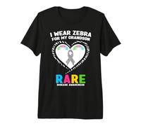 « I Wear Zebra for My Grandson Rare Disease Awareness Day 2026 » T-Shirt Haut de Gamme