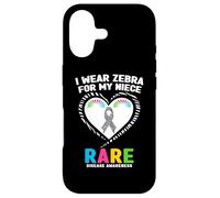 I Wear Zebra for My Niece Rare Ma Niece Sensibilisation aux Maladies rares Coque pour iPhone 17