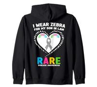 I Wear Zebra for My Son in Law Sensibilisation aux Maladies rares Sweat à Capuche