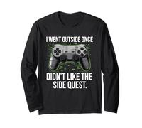 I Went Outside Once Gaming Apparel Video Game Gamer Boys Manche Longue