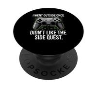 I Went Outside Once Gaming Apparel Video Game Gamer Boys PopSockets PopGrip Adhésif