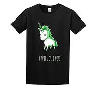 I Will Cut You O Neck Men T-Shirt Black XXL