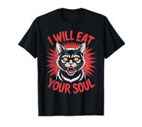 I Will Eat Your Soul, Un Chat satanique Effrayant pour Halloween T-Shirt