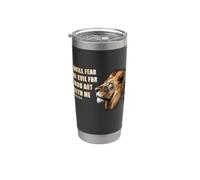 I Will Fear No Evil For Thou Art With Me - Psalms 23:4 Lion Gobelet isotherme en acier inoxydable double paroi