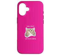 I Will Feast on Your cadavre Cute Cat Kitty Funny Dark Humour Coque pour iPhone 16