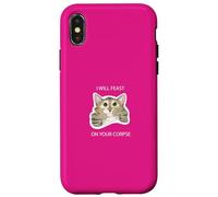 I Will Feast on Your cadavre Cute Cat Kitty Funny Dark Humour Coque pour iPhone X/XS