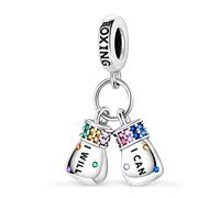 I WILL I CAN - Gants de boxe sport - Charm bracelet à breloques en argent 925