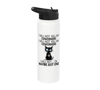 I Will Not Kill My Coworkers | Drôle de collègue Stainless Steel Insulated Water Bottle