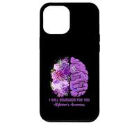 I Will Remember for You Brain Alzheimer's Awareness Violet Coque pour iPhone 12 Pro Max