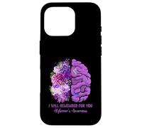 I Will Remember for You Brain Alzheimer's Awareness Violet Coque pour iPhone 16 Pro