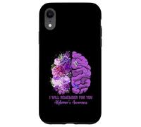 I Will Remember for You Brain Alzheimer's Awareness Violet Coque pour iPhone XR