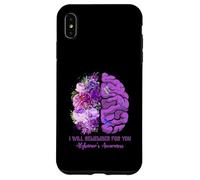 I Will Remember for You Brain Alzheimer's Awareness Violet Coque pour iPhone XS Max