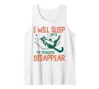 I Will Sleep Until My Problems Disappear Funny Cat Graphic Débardeur