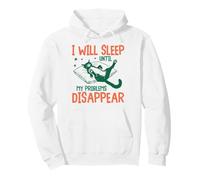 I Will Sleep Until My Problems Disappear Funny Cat Graphic Sweat à Capuche