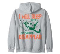 I Will Sleep Until My Problems Disappear Funny Cat Graphic Sweat à Capuche