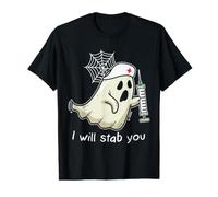 I Will Stab You Ghost Nurse Funny Halloween Costume T-Shirt Graphique avec Valeur