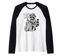 I Will Work for Snacks Funny Raton Laveur Humour Graphique Manche Raglan