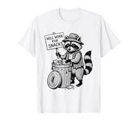 I Will Work for Snacks Funny Raton Laveur Humour Graphique T-Shirt