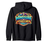 I Windsurf That's What I Do Planche à Voile Vintage Windsurfing Sweat à Capuche