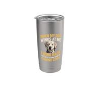 I Wink Back At My Dog In Case It's Canine Code Gobelet isotherme en acier inoxydable double paroi