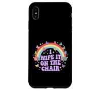 I Wipe IT on The Chair Humour Humoristique pour Adulte Arc-en-Ciel Coque pour iPhone XS Max