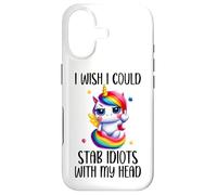 I Wish I Was a Unicorn So I Could Stab Idiots with My Head Coque pour iPhone 17