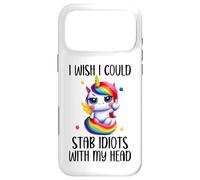 I Wish I Was a Unicorn So I Could Stab Idiots with My Head Coque pour iPhone 17 Pro Max
