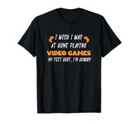 i Wish i Was at Home Playing Video Games introverti Gamer T-Shirt