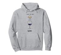 I Wish This Was Wine - Art Amusant pour Les Amateurs de vin Sweat à Capuche, Unisexe pour Adultes, Gris Chiné, M