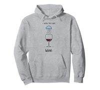 I Wish This Was Wine - Art Amusant pour Les Amateurs de vin Sweat à Capuche, Unisexe pour Adultes, Gris Chiné, S
