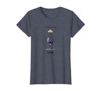I Wish This Was Wine - Art Amusant pour Les Amateurs de vin T-Shirt, Femme, Bleu Chiné, XS