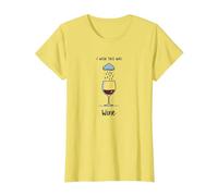 I Wish This Was Wine - Art Amusant pour Les Amateurs de vin T-Shirt, Femme, Citron, 3XL