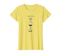 I Wish This Was Wine - Art Amusant pour Les Amateurs de vin T-Shirt, Femme, Citron, XL