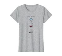 I Wish This Was Wine - Art Amusant pour Les Amateurs de vin T-Shirt, Femme, Gris Chiné, M