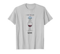 I Wish This Was Wine - Art Amusant pour Les Amateurs de vin T-Shirt, Homme, Argent, M