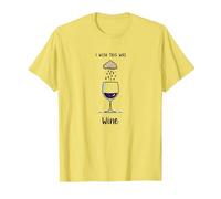 I Wish This Was Wine - Art Amusant pour Les Amateurs de vin T-Shirt, Homme, Citron, L
