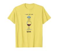 I Wish This Was Wine - Art Amusant pour Les Amateurs de vin T-Shirt, Homme, Citron, XXL