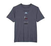 I Wish This Was Wine - Art Amusant pour Les Amateurs de vin T-Shirt, Homme Grandes Tailles, Bleu Chiné, 2X Tall