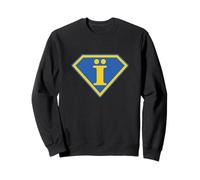 I with Two Dots Superpower Symbol - Bold Ukraine Colors Sweatshirt