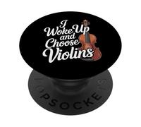 I Woke Up and Choose Violins Classic Violinist Music |- PopSockets PopGrip Adhésif