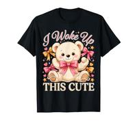 I Woke Up This Cute Adorable Confident Aesthetic Vibes - T-Shirt