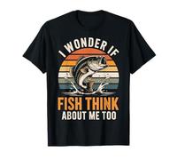 I Wonder If Fish Think About Me Too Achigan Truite T-Shirt
