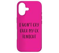 I Won't Cry Over My ex Tonight Funny Idea White Lie Party Coque pour iPhone 17