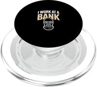 I Work at A Bank Job Humor Office Sarcasme - PopSockets PopGrip pour MagSafe
