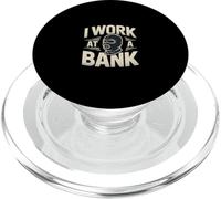 I Work at A Bank Job Humor Office Sarcasme - PopSockets PopGrip pour MagSafe