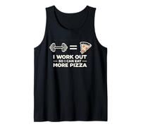 I Work Out So I Can Eat More Pizza Gym Fitness Humour Débardeur