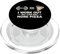 I Work Out So I Can Eat More Pizza Gym Fitness Humour PopSockets PopGrip pour MagSafe