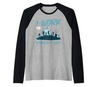 I Work The Graveyard Shift Travailleur noctural Nocturne - Manche Raglan
